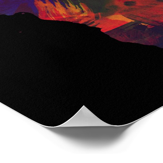 Afrikanische Farbenfrohe Afrika Kontinent Art Map Poster (Ecke)