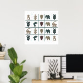 afrikanische farbige Symbole Poster (Heimbüro)