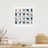 afrikanische farbige Symbole Poster (Küche)