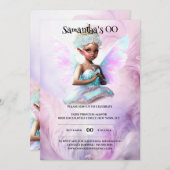 afrikanische Feenprinzessin zum Geburtstag Einladung (Vorne/Hinten)