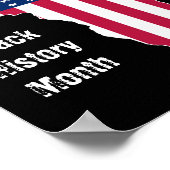 Afrikanische Flag-Karte für die schwarze Geschicht Poster (Ecke)