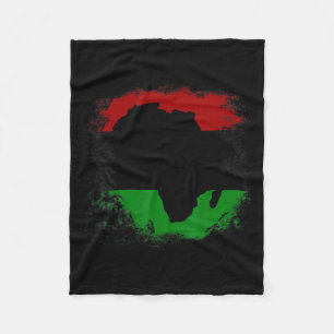 Afrikanische Flagge Afrikanischer Kontinent Karte  Fleecedecke