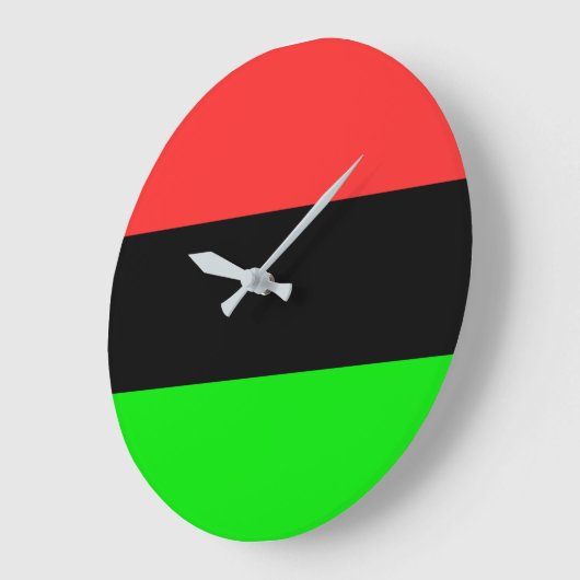 Afrikanische Flagge Große Wanduhr (Winkel)