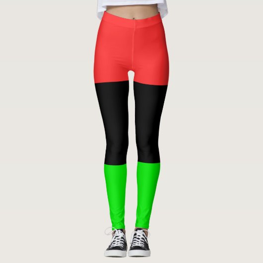 Afrikanische Flagge Leggings (Vorderseite)