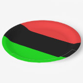 Afrikanische Flagge Pappteller (Schrägansicht)