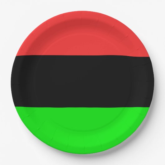 Afrikanische Flagge Pappteller (Vorderseite)