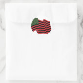 Afrikanische Flagge Runder Aufkleber (Tasche)