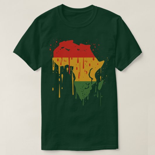 Afrikanische Flagge T-Shirt (Design vorne)
