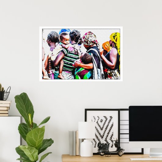 Afrikanische Flüchtlinge Poster (Heimbüro)