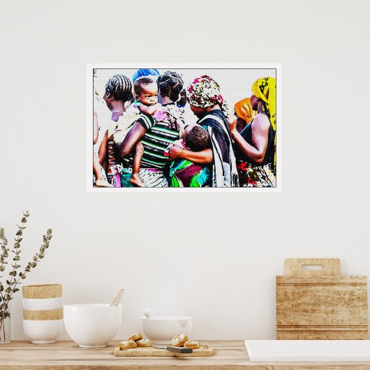 Afrikanische Flüchtlinge Poster (Küche)