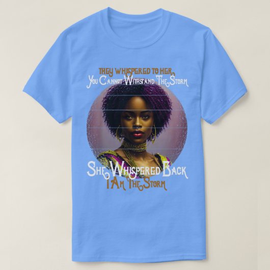 Afrikanische Frau Afro Black History Monat I Bin t T-Shirt (Design vorne)