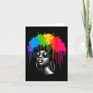 Afrikanische Frau Afro Hair Melanin Juneteenth Karte