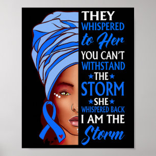 Afrikanische Frau Afro Ich bin der Sturm Ataxie-Be Poster
