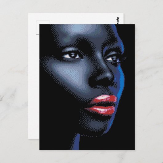 Afrikanische Frau Art Postkarte (Vorne/Hinten)
