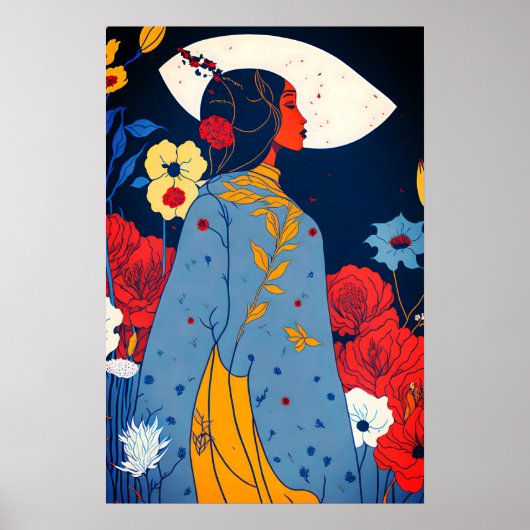 Afrikanische Frau Boho Art Poster (Vorne)