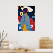 Afrikanische Frau Boho Art Poster (Küche)