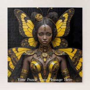 Afrikanische Frau Butterfly Dress Puzzle