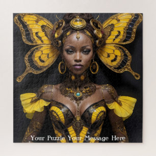 Afrikanische Frau Butterfly Dress Puzzle