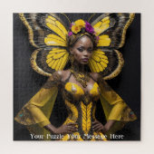 Afrikanische Frau Butterfly Dress Puzzle (Vertikal)