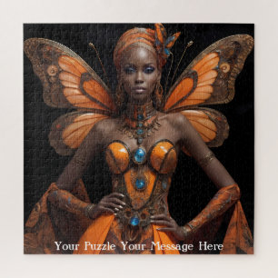Afrikanische Frau Butterfly Dress Puzzle