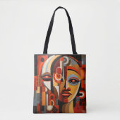 Afrikanische Frau des Kubismus Tasche (Vorderseite)