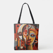 Afrikanische Frau des Kubismus Tasche (Rückseite)