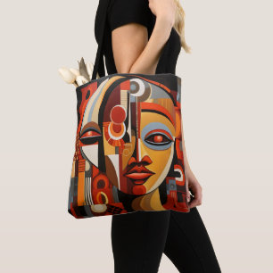 Afrikanische Frau des Kubismus Tasche