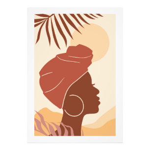 Afrikanische Frau in Turban Fotodruck