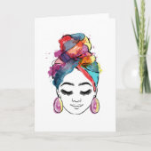 AFRIKANISCHE FRAU KARTE (Vorderseite)