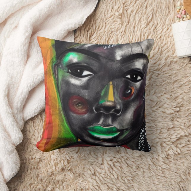 Afrikanische Frau Kissen (Decke)