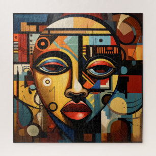 Afrikanische Frau Kubismus Puzzle