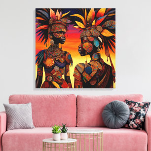 Afrikanische Frau Leinwand Kunst