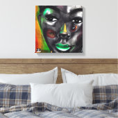 Afrikanische Frau Leinwanddruck (Insitu (Schlafzimmer))