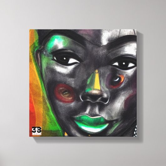 Afrikanische Frau Leinwanddruck (Vorderseite)