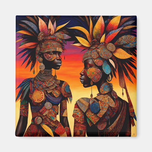 Afrikanische Frau Magnet (Vorne)