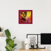 Afrikanische Frau mit Candles Modern Canvas Print Poster (Heimbüro)