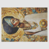 Afrikanische Frau mit dem dekoupage Tissue Seidenpapier (Vorderseite)