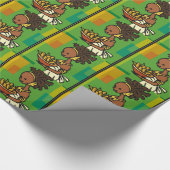 Afrikanische Frau mit Schüssel Mais Geschenkpapier (Ecke)