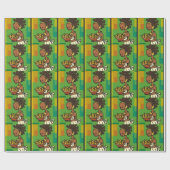 Afrikanische Frau mit Schüssel Mais Geschenkpapier (Flach)