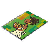 Afrikanische Frau mit Schüssel Mais Notizblock (Linke Seite)