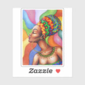 Afrikanische Frau mit traditionellem Wachs Aufkleber (Blatt)