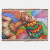 Afrikanische Frau mit traditionellem Wachs Decke (Vorderseite)