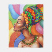 Afrikanische Frau mit traditionellem Wachs Fleecedecke (Vorderseite)