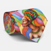 Afrikanische Frau mit traditionellem Wachs Krawatte (Gerollt)