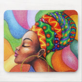 Afrikanische Frau mit traditionellem Wachs Mousepad (Vorne)