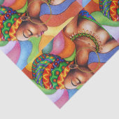 Afrikanische Frau mit traditionellem Wachs Seidenpapier (Detail)