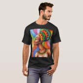 Afrikanische Frau mit traditionellem Wachs T-Shirt (Vorne ganz)