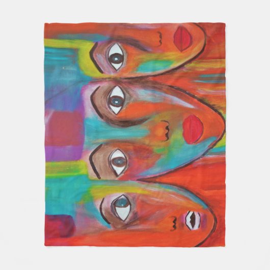 Afrikanische Frau Ölgemälde Fleece Blanket (Vorderseite)