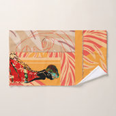 Afrikanische Frau Orange Abstraktes Bad Handtuch S Badhandtuch Set (Handtuch)