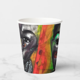 Afrikanische Frau Pappbecher